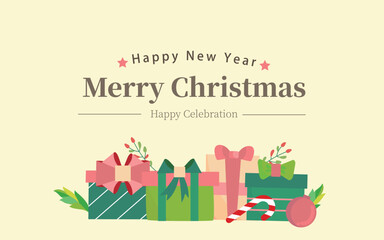  christmas gift collection and element