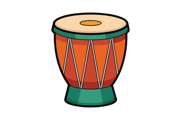 3d music drum vector illustration on a white background