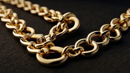 Obraz premium close-up view of gold chain texture. generative ai