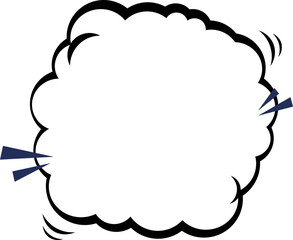 Fototapeta premium Vector : White Black Cloud Comic Vector Element Graphic Design Balloon Comic Balloon Conversation Style