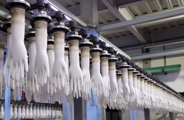 Nitrile rubber gloves production line