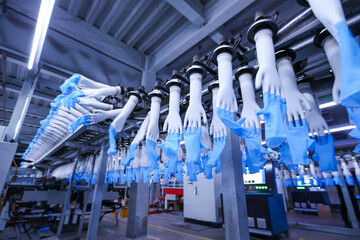 Nitrile rubber gloves production line