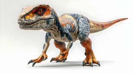 Naklejka premium 3D Render of a Colorful Juvenile Dinosaur