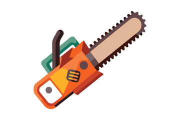 Fototapeta premium chainsaw vector on white background
