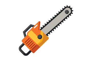 Fototapeta premium 3d chainsaw vector illustration on white background