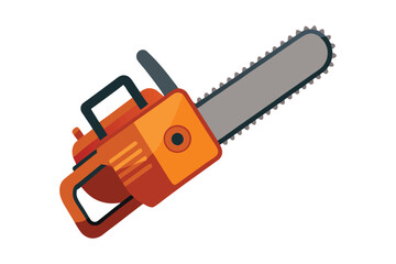 Fototapeta premium hand chainsaw vector icon with white background