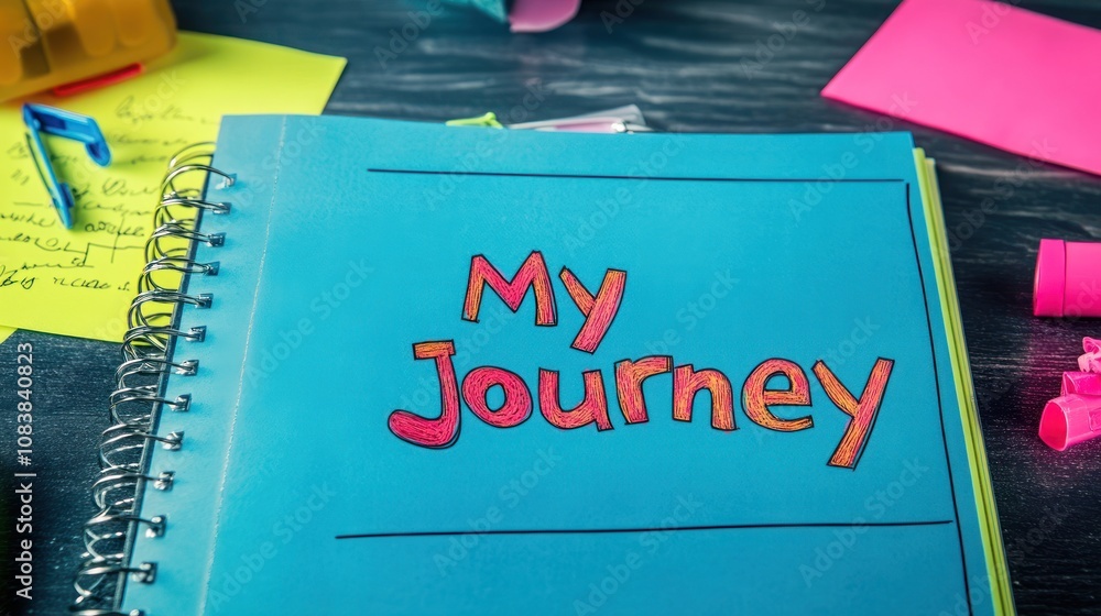Poster a colorful notebook d 
