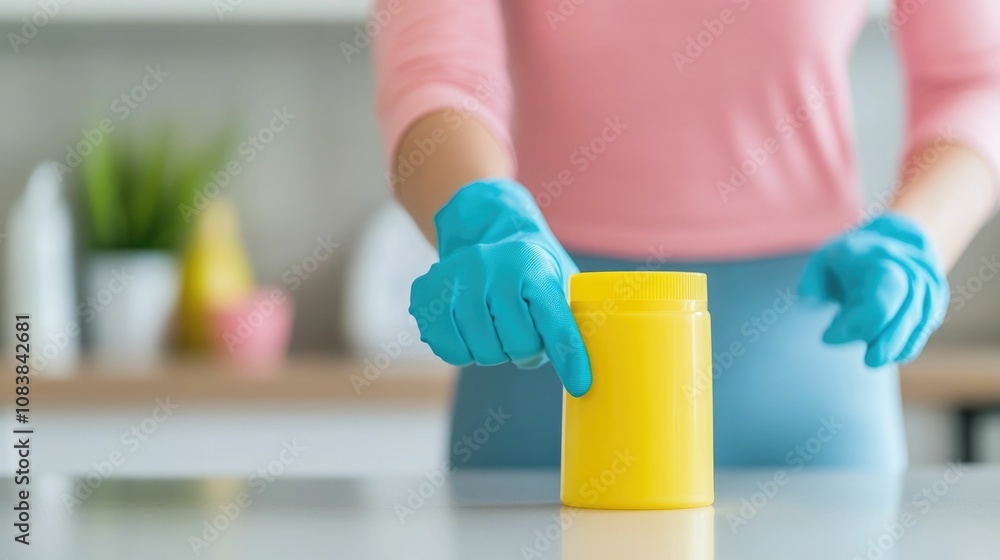 Poster person checking off tasks on a daily chore list focusing on household organization and productivity 