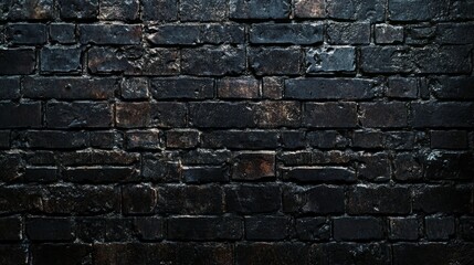 Obraz premium A brick wall with a black background