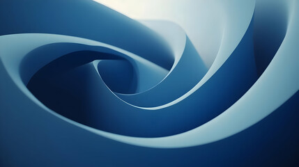 Abstract 3D Blue Swirl Background Illustration