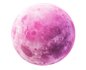 Pink Moon in the Night Sky , isolated on white background png
