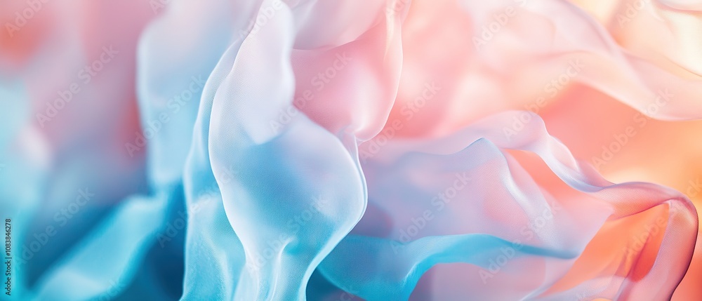 Aufkleber colorful abstract pattern with flowing textures and soft gradients captured in a close-up view durin