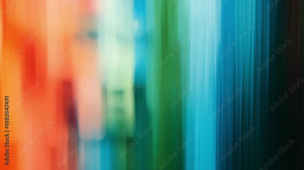 Poster hues merge and blend in a blurred display of artistic expression.