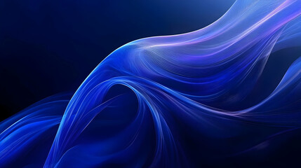 Fototapeta premium Abstract Blue Wave Background Illustration