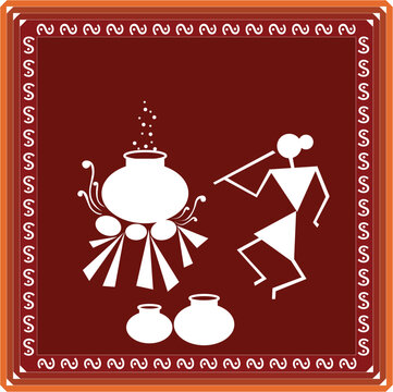 Indian Tribal Art Warli Painting	