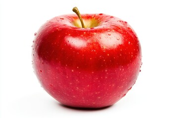 Roter Apfel Hochglanz Frucht Nahaufnahme Lebensmittel Fotografie Frische Obst Gesundheit Makroaufnahme Natur Studioaufnahme Isoliert Hintergrund Wei&szlig; &Auml;sthetik Minimalismus Essen Vitamin C Detailaufnah