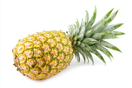 Ananas Ganz Frucht Nahaufnahme Tropische Frucht Lebensmittel Fotografie Exotik Gesundheit Studioaufnahme Sommer Frische Vitamin C Detailaufnahme Obst Natur &Auml;sthetik Minimalis