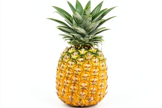 Ananas Ganz Frucht Nahaufnahme Tropische Frucht Lebensmittel Fotografie Exotik Gesundheit Studioaufnahme Sommer Frische Vitamin C Detailaufnahme Obst Natur &Auml;sthetik Minimalis