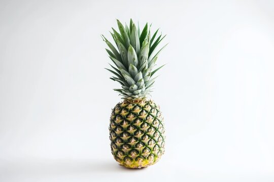 Ananas Ganz Frucht Nahaufnahme Tropische Frucht Lebensmittel Fotografie Exotik Gesundheit Studioaufnahme Sommer Frische Vitamin C Detailaufnahme Obst Natur &Auml;sthetik Minimalis