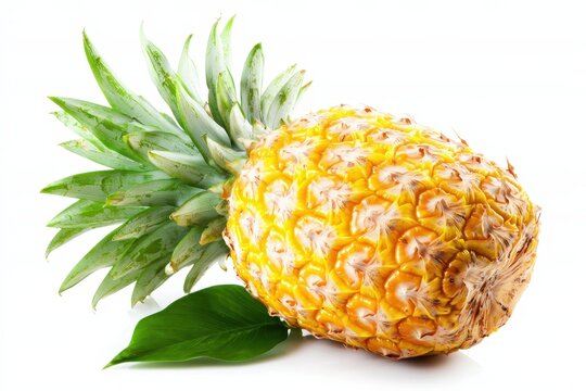 Ananas Ganz Frucht Nahaufnahme Tropische Frucht Lebensmittel Fotografie Exotik Gesundheit Studioaufnahme Sommer Frische Vitamin C Detailaufnahme Obst Natur &Auml;sthetik Minimalis