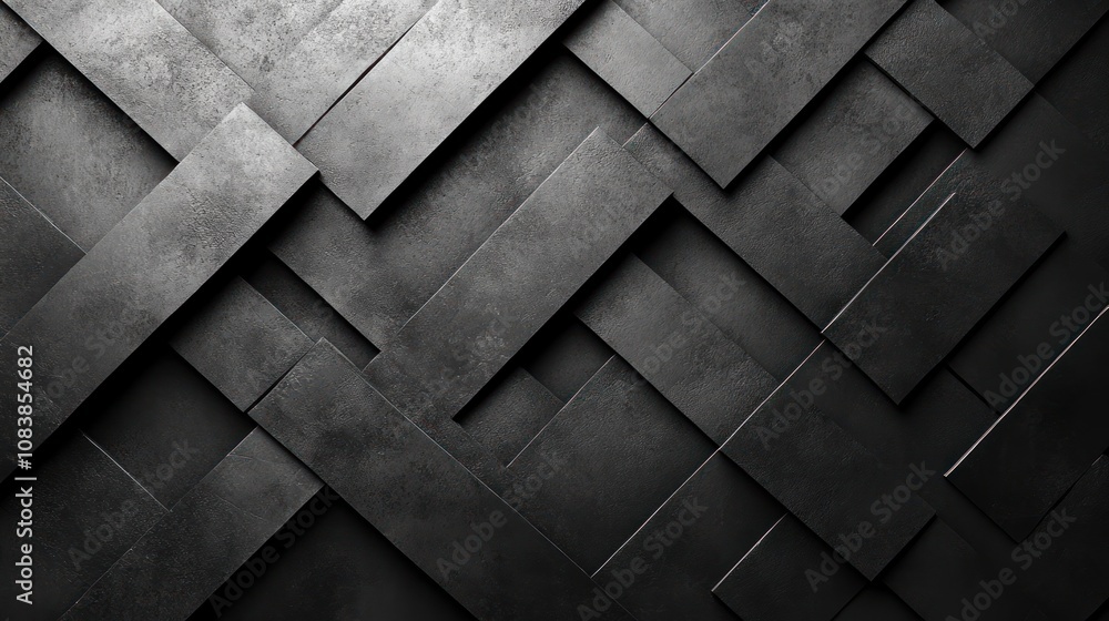 Poster Abstract dark geometric pattern with layered textures.