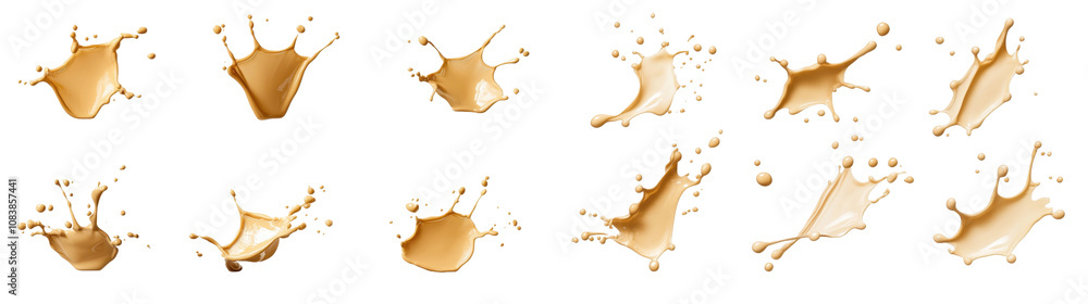 Poster dynamic liquid splash action studio setting high-quality photography isolated background close-up vi