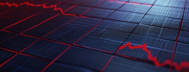 Captivating electric grid background showcasing dynamic data trends and stock market fluctuations for modern financial insights