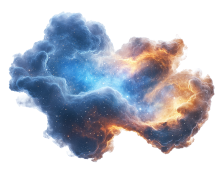 Cosmic Nebula: A breathtaking celestial display , isolated on white background png