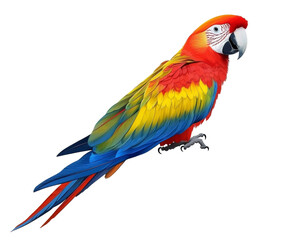 Fototapeta premium Stunning Colorful Macaw Parrot , isolated on white background