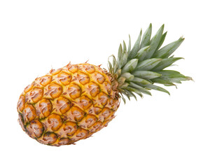 Vibrant Pineapple - A Tropical Treat , isolated on white background