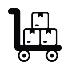 Obraz premium Icon of a trolley used for carrying items