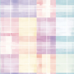 Plaid Seamless Pattern in Pastel Color