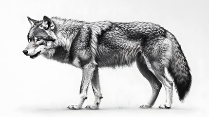 Obraz premium wolf, animal, wild, dog, predator, mammal, nature, gray, wildlife, canine, fur, carnivore, grey, wolves, gray wolf, zoo, canis lupus, winter, snow, white, beast, portrait, canis, head, isolated