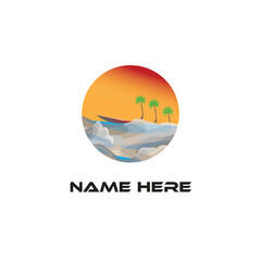 Travel logo design in vector.