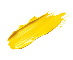 Dynamic Yellow Paint Stroke Art