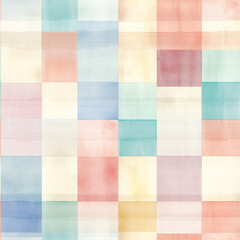 Plaid Seamless Pattern in Pastel Color