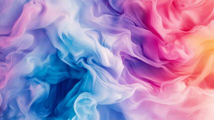 Obraz premium Colorful abstract swirling patterns of pink, purple, and blue create a dreamy effect in a soft, flowing design
