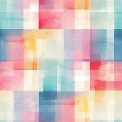Plaid Seamless Pattern in Pastel Color