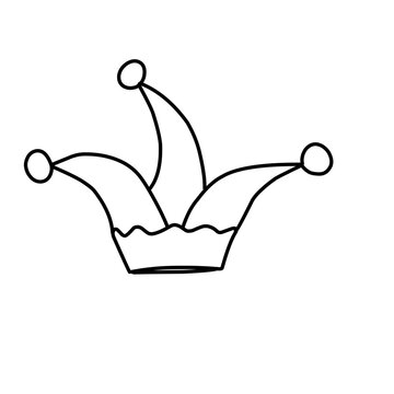 recommend clip art: Jester Hat Line Icon 