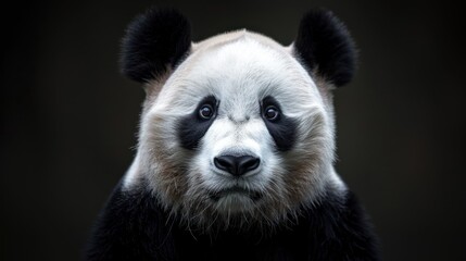 Obraz premium Close-up Portrait of a Curious Panda