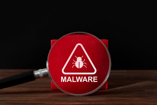Malware attack virus alert , malicious software infection , cyber security awareness training to protect business information from threat attacks