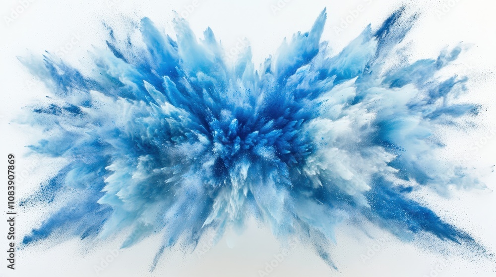 Aufkleber abstract blue explosion of color with dynamic textures and patterns