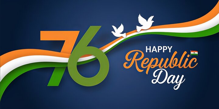 76th Republic Day, India, banner
