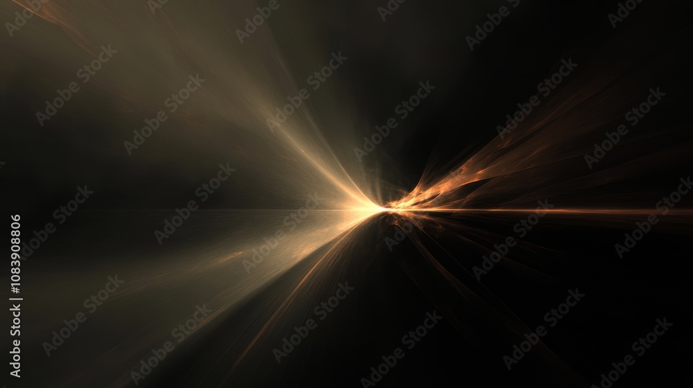 Poster abstract light burst against dark background, ephemeral rays create dynamic movement and energetic v