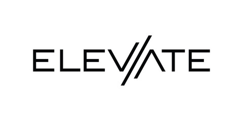 Obraz premium logo design elevate, typography text font elevate