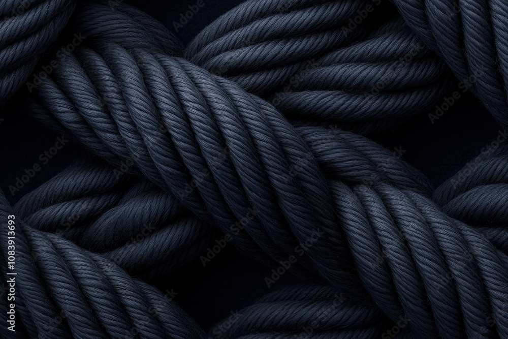 Poster close-up of intertwined dark ropes creating a textured background