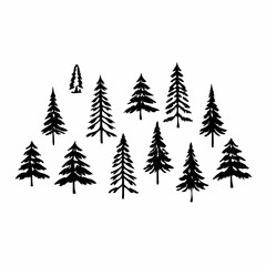 Christmas Tree silhouette, tree silhouette , christmas tree silhouette vector, christmas tree