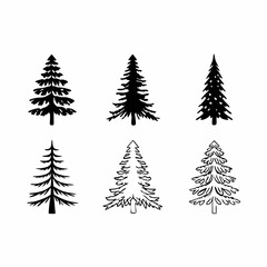 Christmas Tree silhouette, tree silhouette , christmas tree silhouette vector, christmas tree
