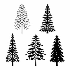 Christmas Tree silhouette, tree silhouette , christmas tree silhouette vector, christmas tree