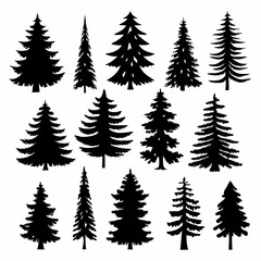 Christmas Tree silhouette, tree silhouette , christmas tree silhouette vector, christmas tree